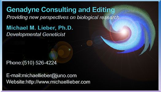 Micahel M. Lieber Developmental Geneticist Biological Research Consulting and Editing Services Berkeley California